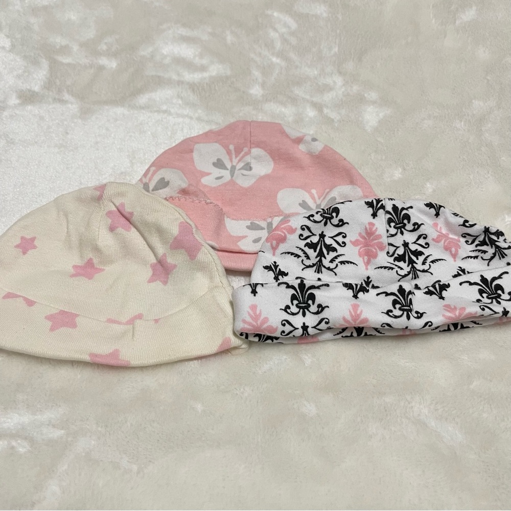 🎀 3 pcs baby beanies 🎀 baby girl accessories and more